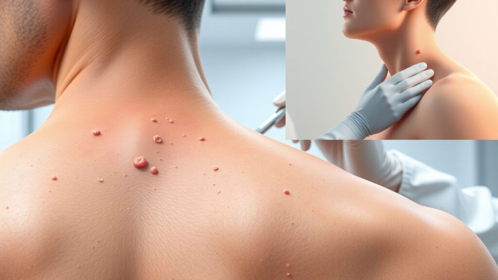 Back of the Neck and Arms - skin growths on the body