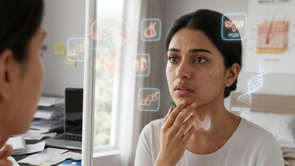 PCOS या थायरॉयड से facial hair - चेहरे पर अनचाहे बाल