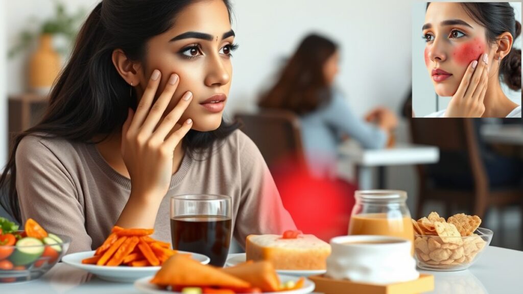 Unhealthy Eating Cause Rosacea on the Face