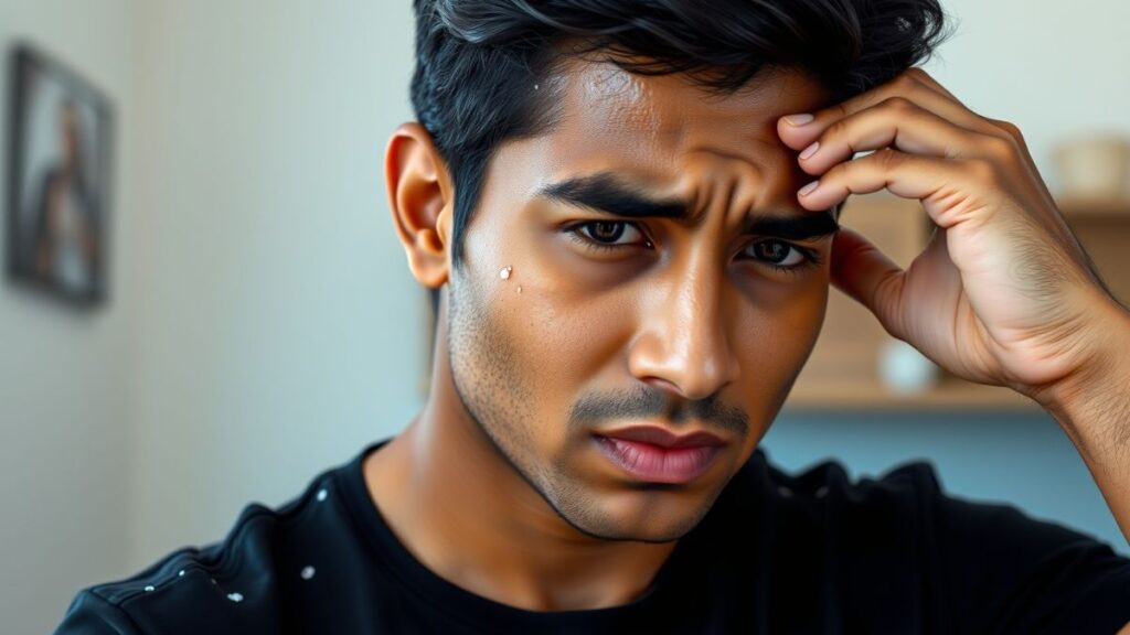 Why do men get dandruff in the hair
