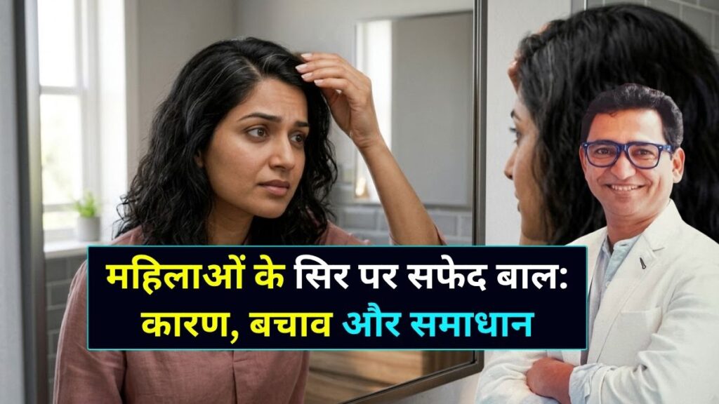 महिलाओं में सफेद बाल जानिए कारण, बचाव और सही समाधान