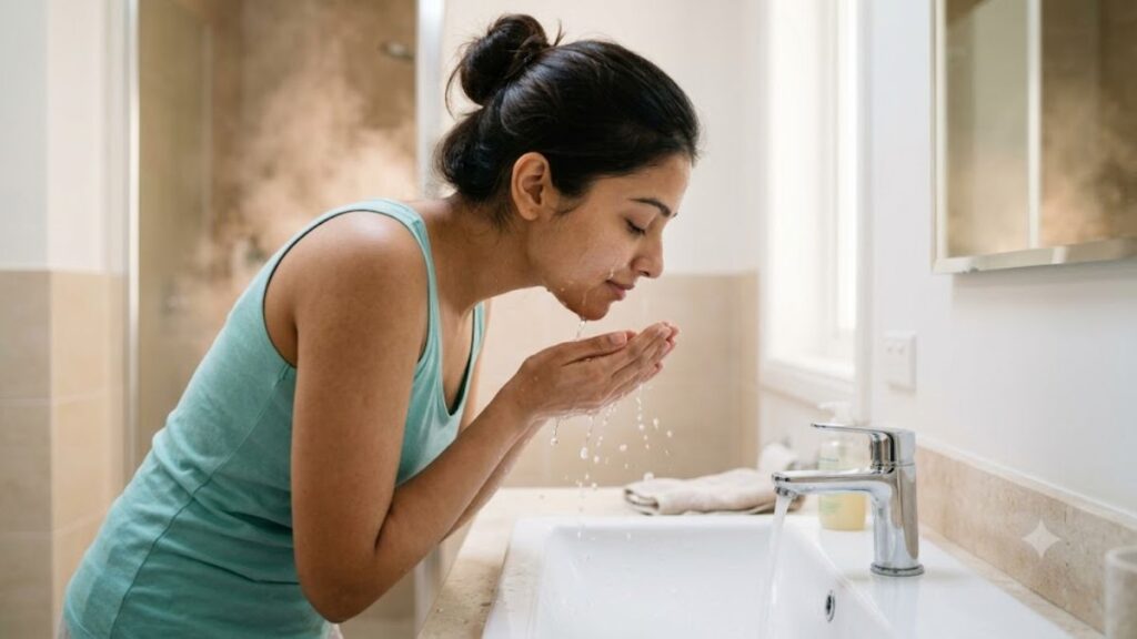 चेहरे के लिए पानी