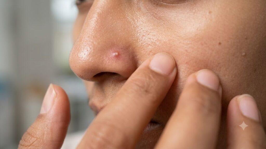 We Avoid When We Have a Pimple in the Nose