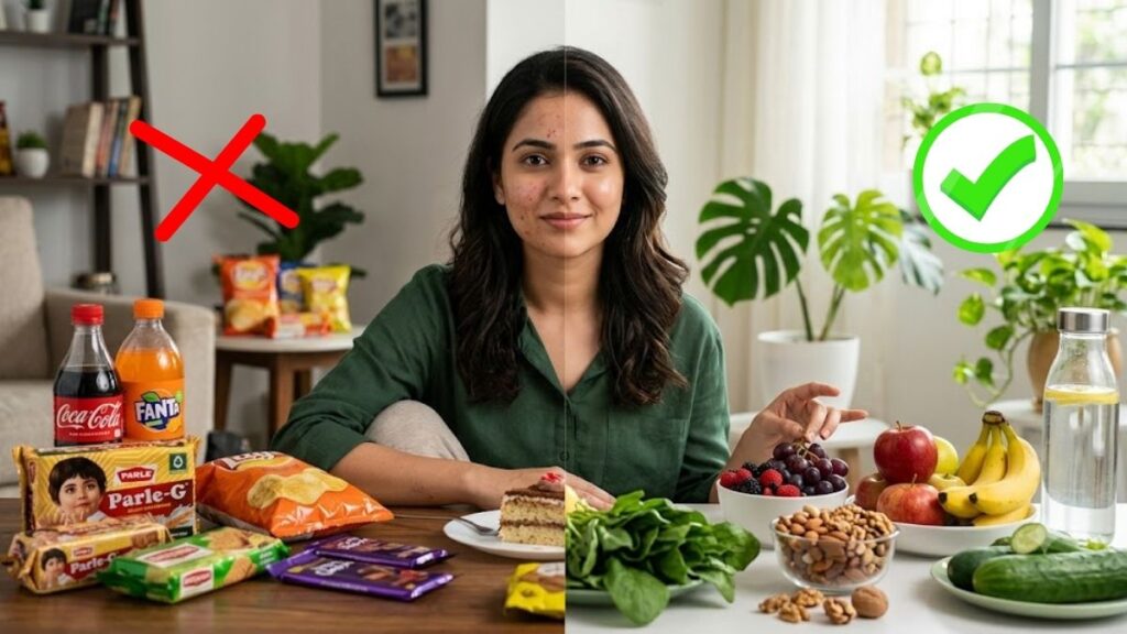 मीठा खाना बंद करने से स्किन benefits